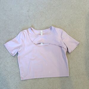 Cropped lululemon top with cut out size 8